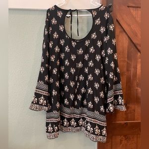 Target long sleeve dress with back detail, flare sleeves